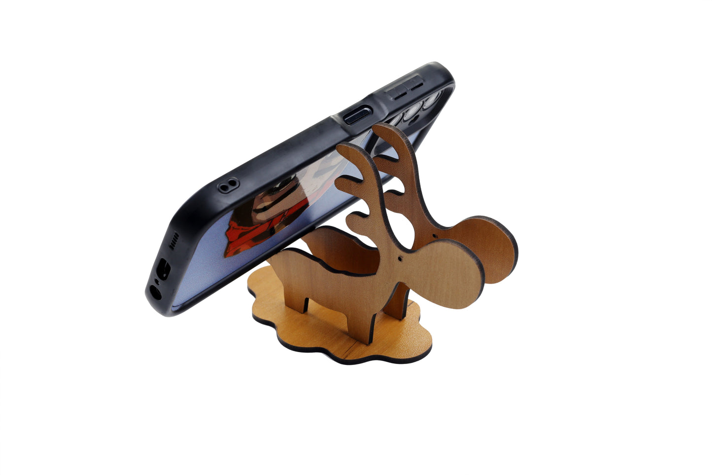 Deer Shaped Mobile holder With Charging Wire Slot