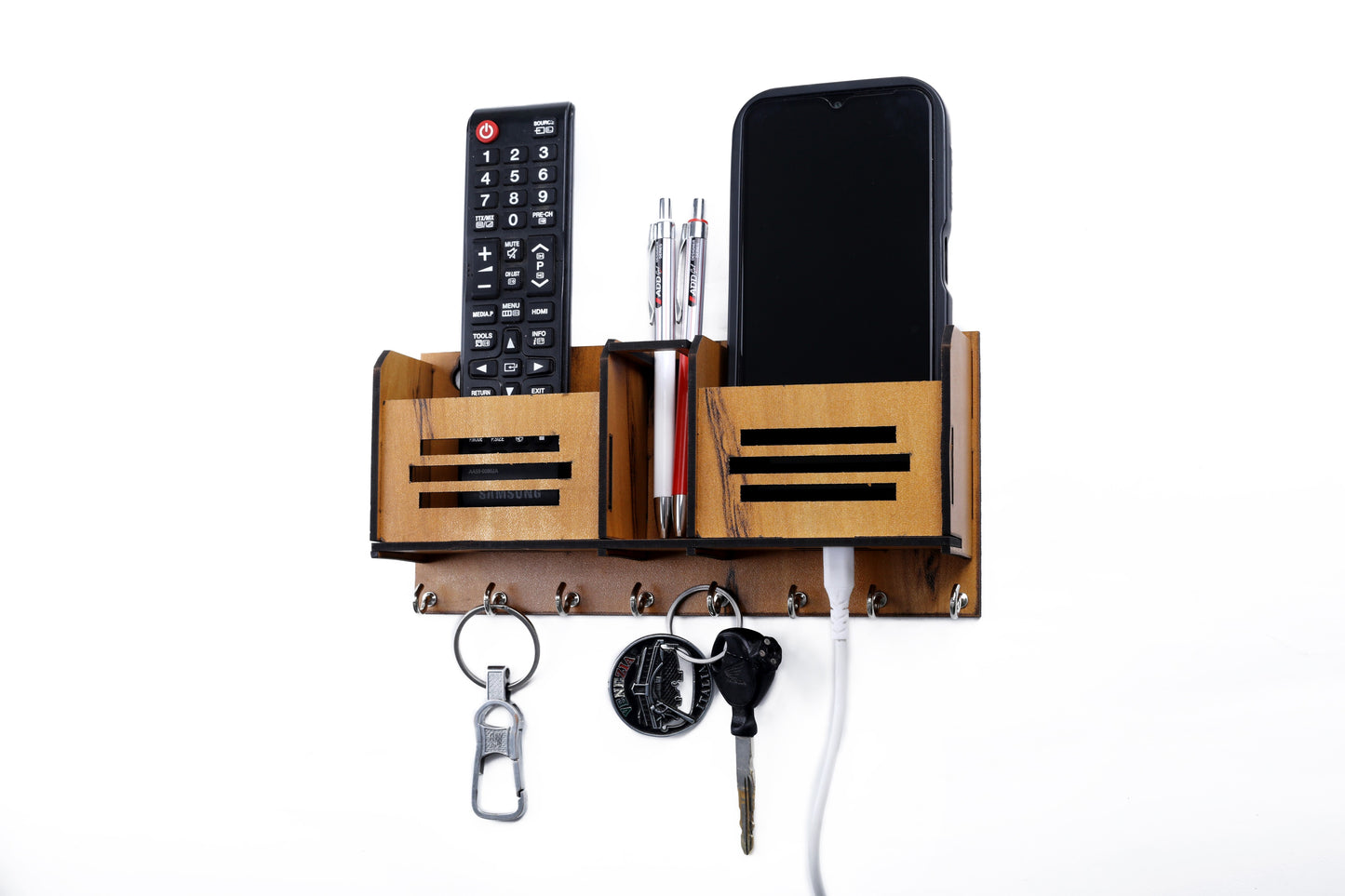 Key Holder With 2 Compartments and Pen Holder