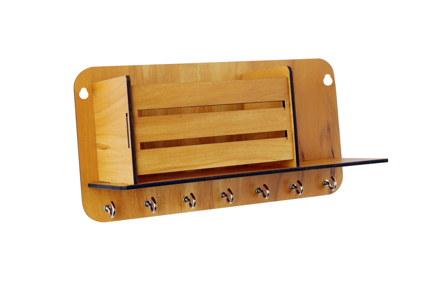 Key Holder With One Compartment and 8 Hooks