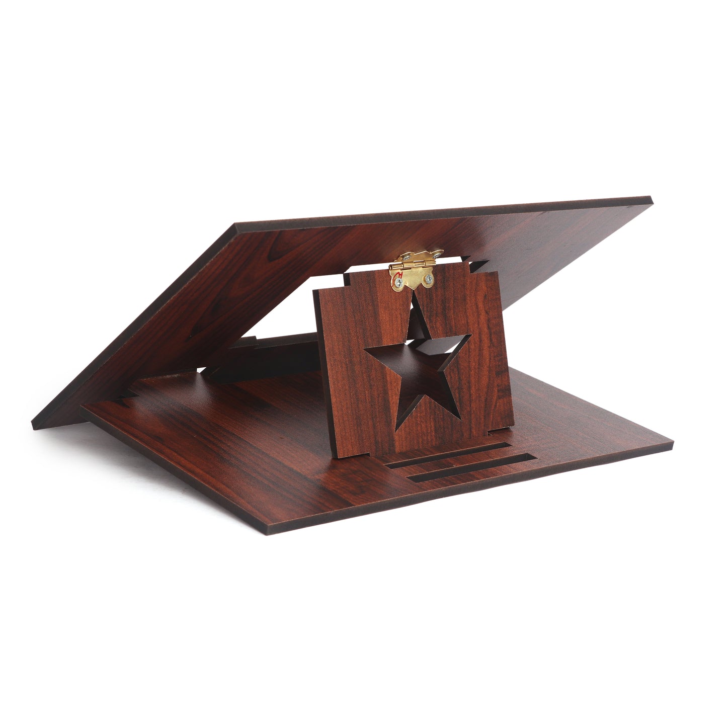 Portable Foldable Wooden Laptop Stand – 4 Adjustable Angles, Ergonomic Desk Riser - Expro