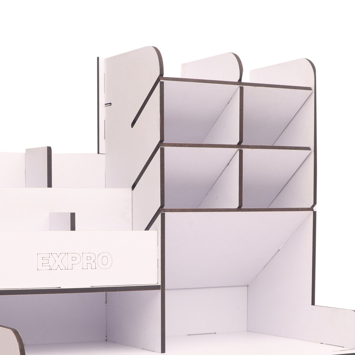 13 Compartment Wooden Desk Organiser