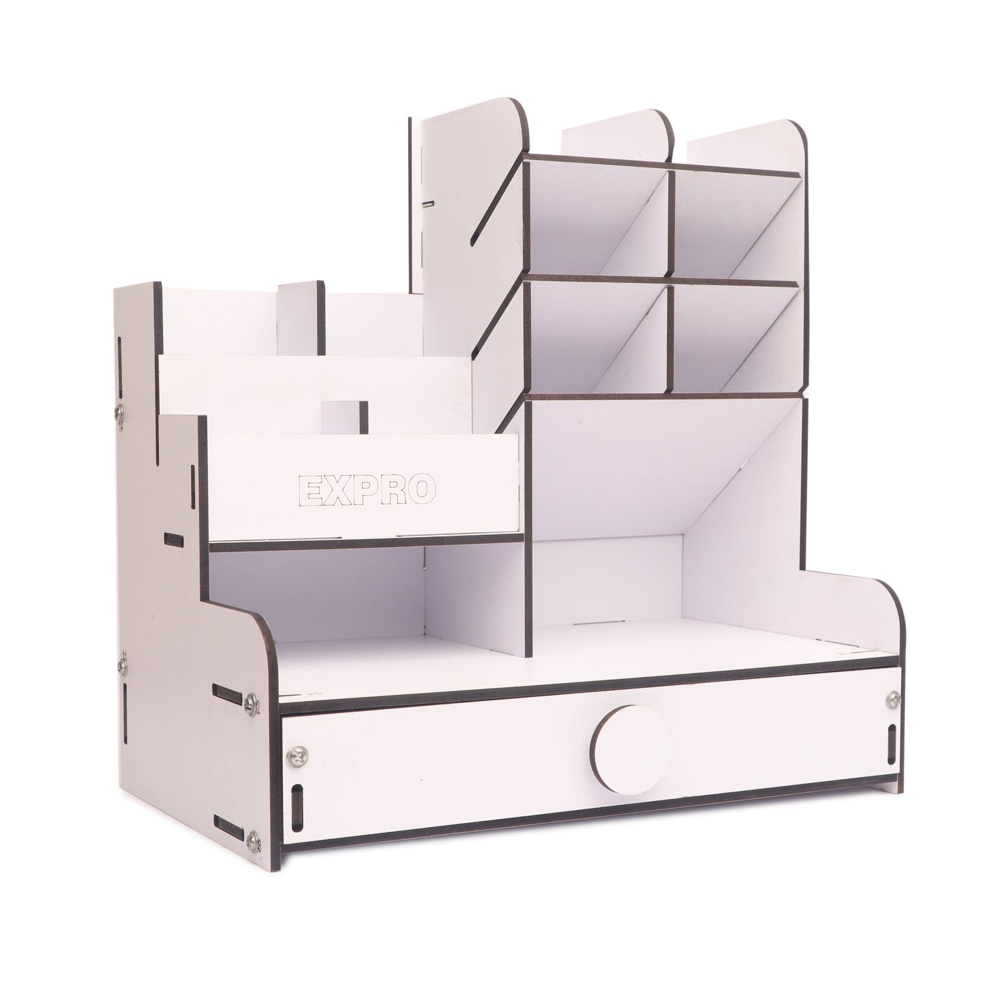 13 Compartment Wooden Desk Organiser