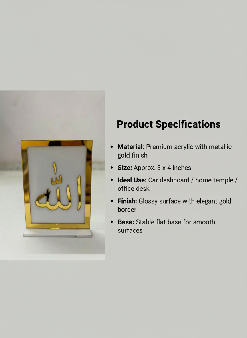 Lord Shiva Meditation Car Dashboard Frame – Golden Spiritual Auto Decor