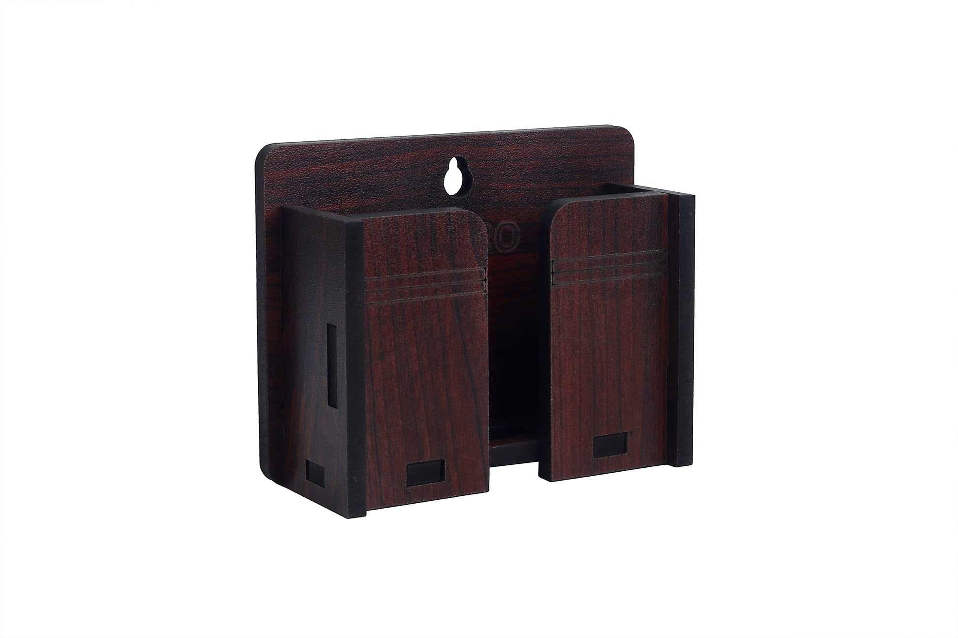 Wall-Mounted Mobile & Remote Holder with Wire Slot – Strong Adhesive Organizer - Expro